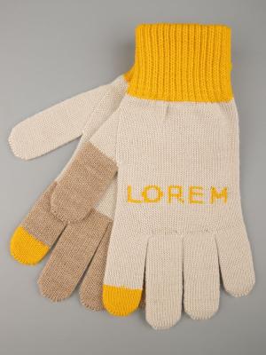 Перчатки вязаные Guanti на заказ, полушерсть, размер L/XL