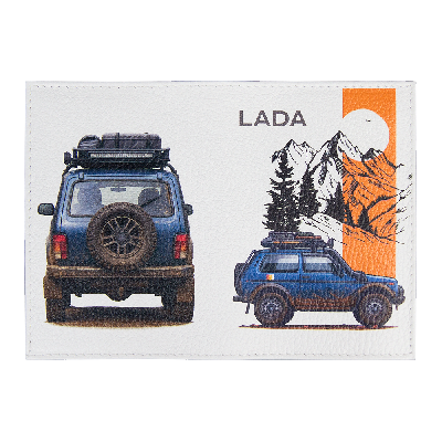 Обложка для паспорта Leather Sky Flotter Trend Print Sample Lada из натуральной кожи
