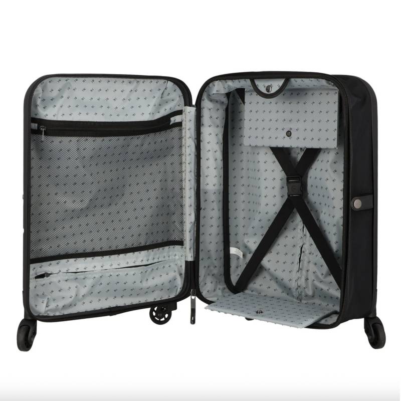 Чемодан складной Rollink FLEX LIGHT 55x40x20 см, 4 колеса, черный