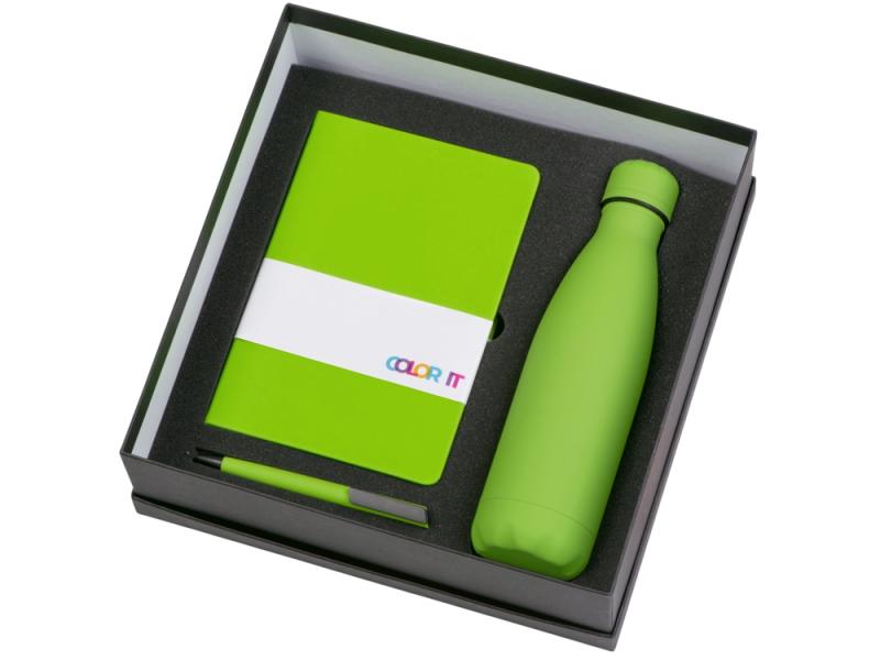 Подарочный набор COLOR IT c блокнотом, ручкой и термобутылкой