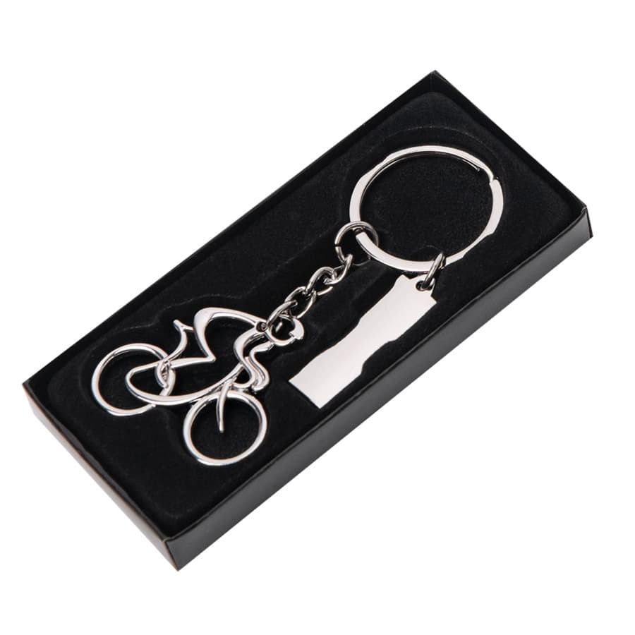 Брелок SILV CYCLIST, 4,0 x 4,0 x 0,4 см, металл