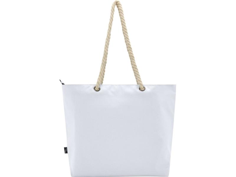 Пляжная сумка-холодильник Panama GRS из переработанных материалов с ручками-шнурками