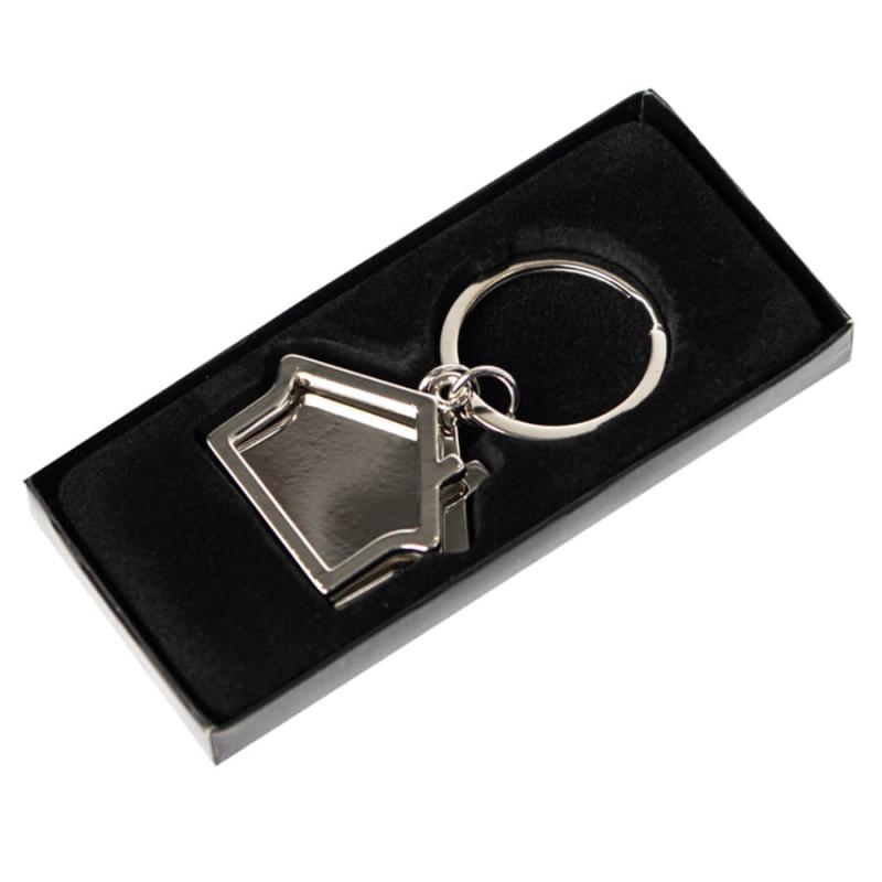 Брелок  "Домики", 3х2,5х0,2 см, металл