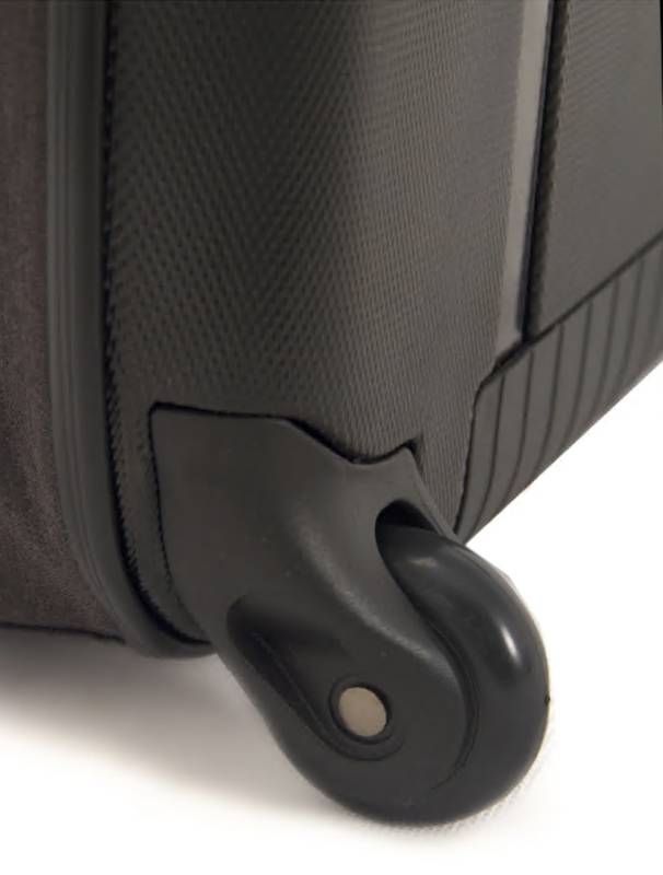 Чемодан складной Rollink Earth 55x40x20 см, 2 колеса, черный/красный