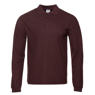 Рубашка поло мужская STAN длинный рукав хлопок/полиэстер 185