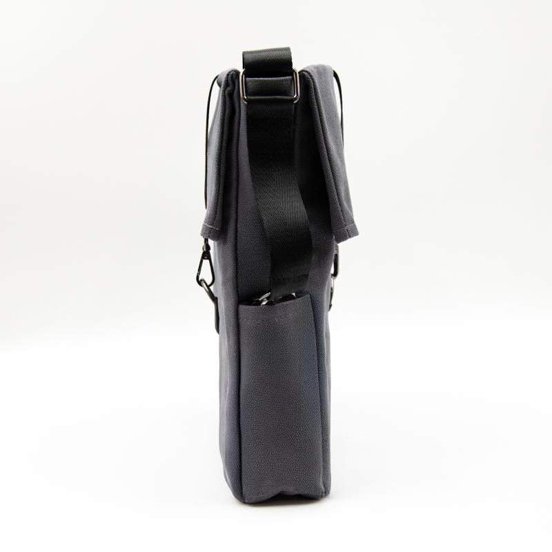 Шоппер Superbag Companion, с тремя отделениями, боковым креплением (карабин) и карманом (серый с черным)