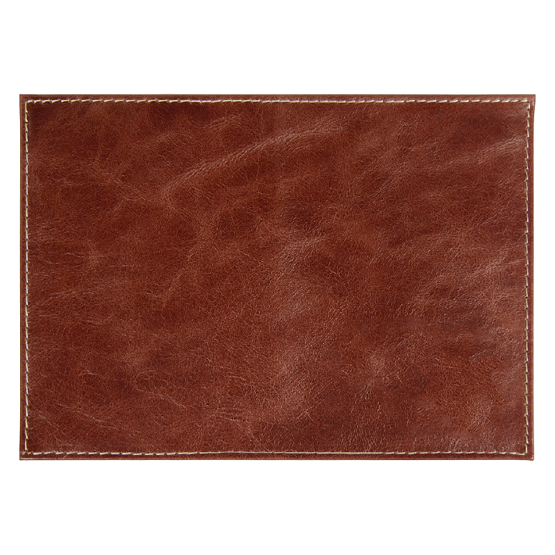 Обложка для паспорта Leather Sky Matt Trend из натуральной кожи,  с белой прострочкой