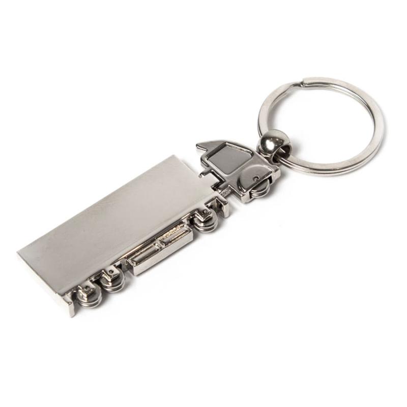 Брелок  "Грузовик", серебристый, 10,7х2,6х0,6 см, металл