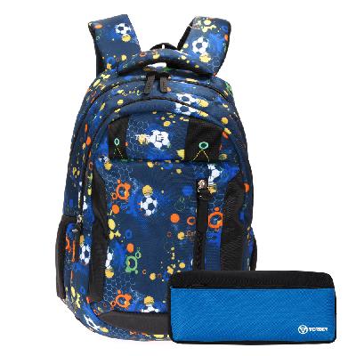 Рюкзак TORBER CLASS X,  с рисунком "Мячики", полиэстер, 45 x 32 x 16 см  Пенал в подарок