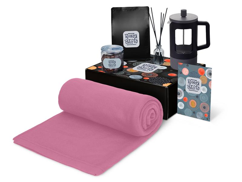 Подарочный набор Re:y. Vive с пледом, френч-прессом и кофе