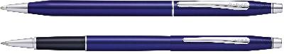Набор Cross Classic Century Translucent Blue Lacquer: шариковая ручка и ручкароллер