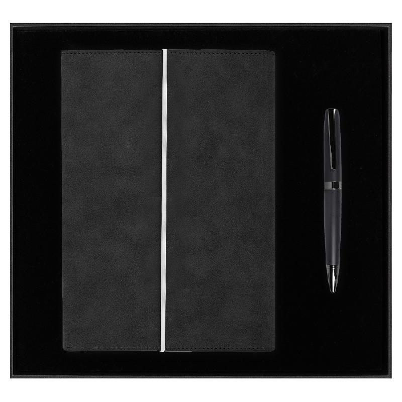 Набор подарочный Solution Prestige Duo (Ежедневник в суперобложке Country Galaxy Nuba A5+, Ручка шариковая матовая Prime)