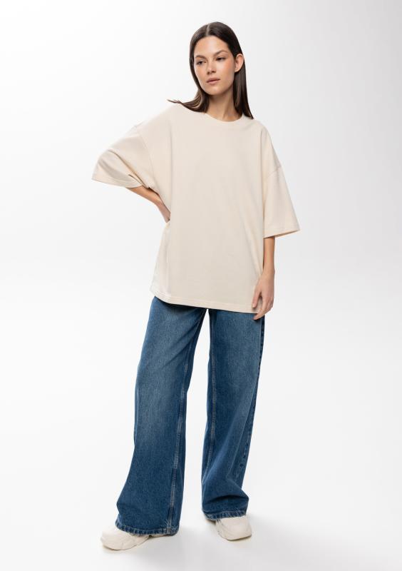 Футболка унисекс оверсайз STAN хлопок/полиэстер 260, 40, Молочный (11)