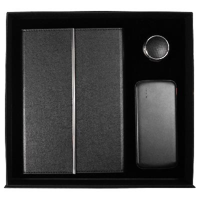 Набор подарочный Solution Prestige Trio ( ежедневник, внешний аккумулятор «Universal», колонка беспроводная MyTone Mini Sound)