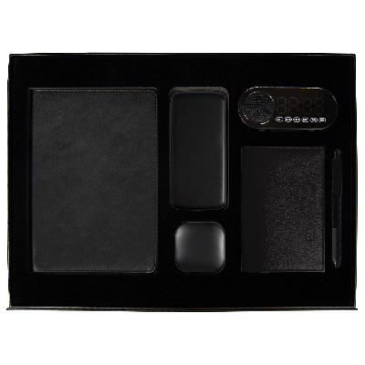 Набор подарочный Solution Prestige Sei (Ежедневник, беспроводной аккумулятор, зарядный кабель, колонка, ручка, обложка для паспорта)