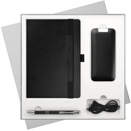 Подарочный набор Гэлакси (Galaxy),  (ежедневник, ручка, аккумулятор)