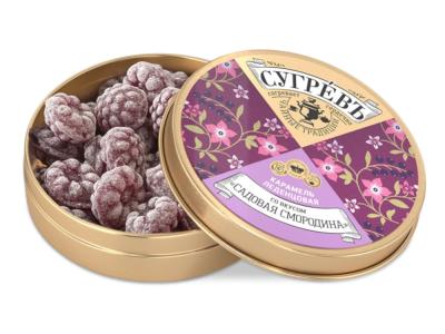 Карамель леденцовая со вкусом смородины в банке