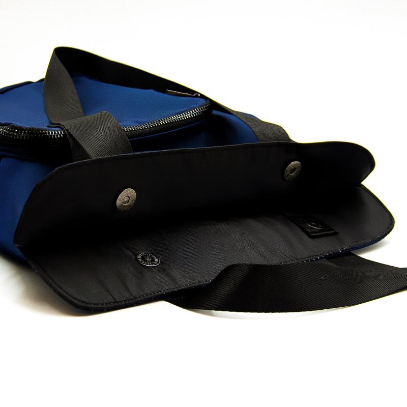 Шоппер Superbag Pocket, с внутренним креплением (карабин) и чехлом для мелочей (темно-синий с черным)