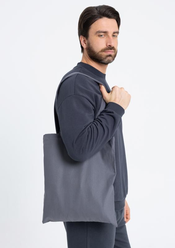 Сумка шопер STAN хлопок 38*42, 200,201, Графит (101)