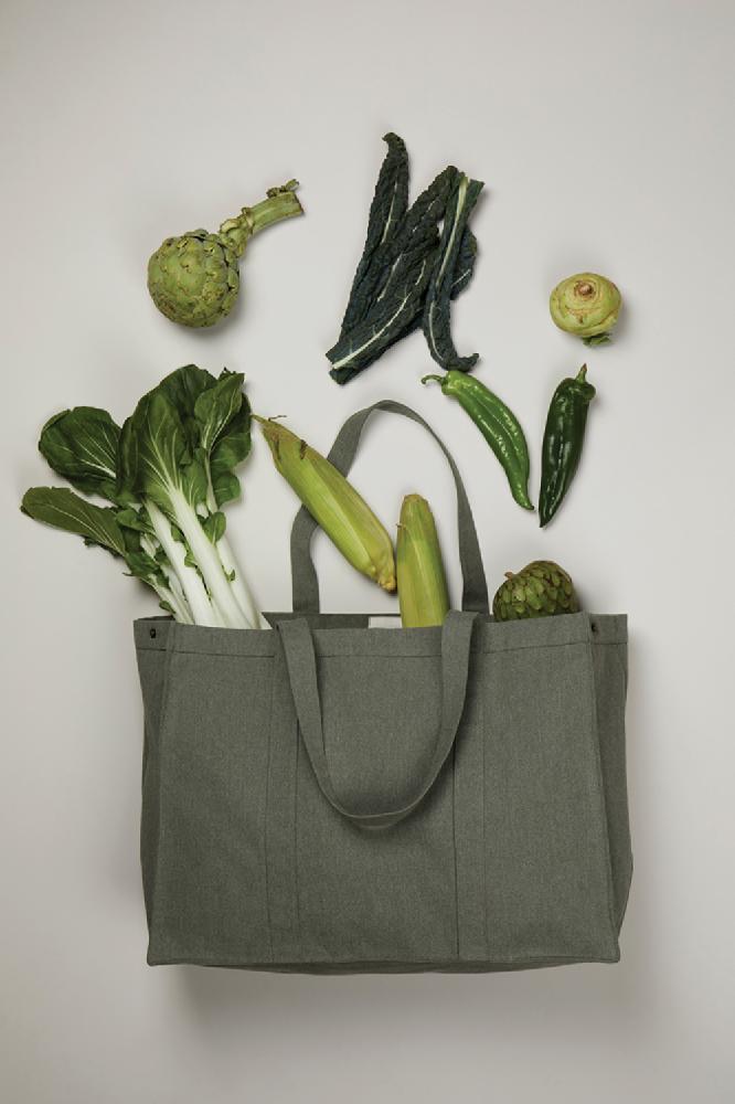 Большая сумка-шоппер VINGA Hilo из переработанного неокрашенного канваса AWARE™, 400 г/м²