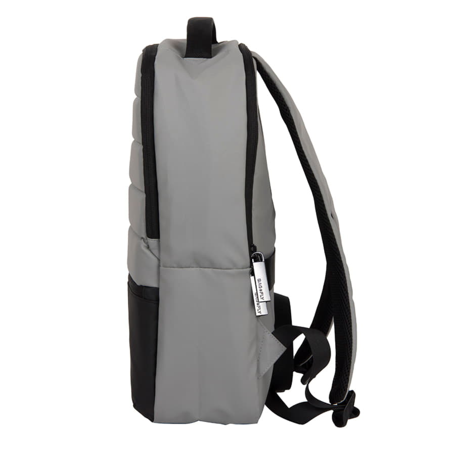 Рюкзак водостойкий 'Stian", серый/черный, 42х28х12 см, 100% полиэстер