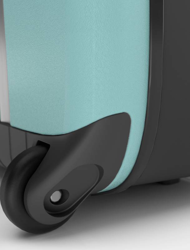 Чемодан складной Rollink Vega II 55x40x20 см, 2 колеса, бирюзовый