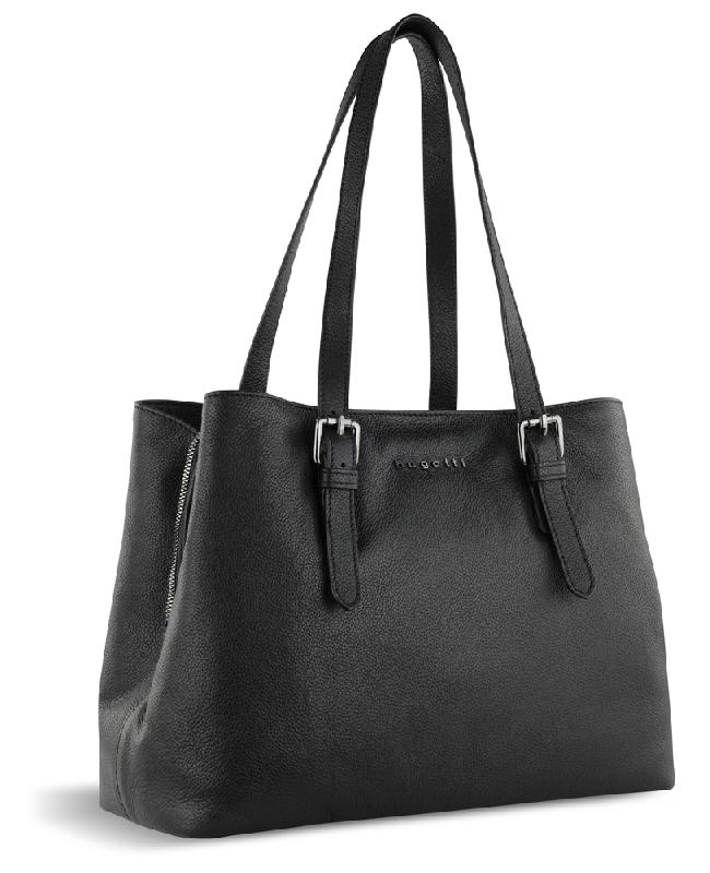 Сумка женская BUGATTI Bella, воловья кожаполиэстер, 33х14х25 см