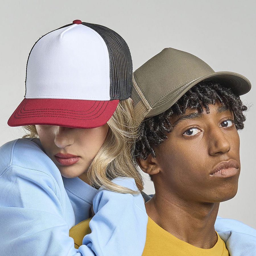 Бейсболка "RAPPER CANVAS", 5 клиньев, серый/черный, пласт.заст, 100% хлопок,100% полиэстер, 260 г/м2