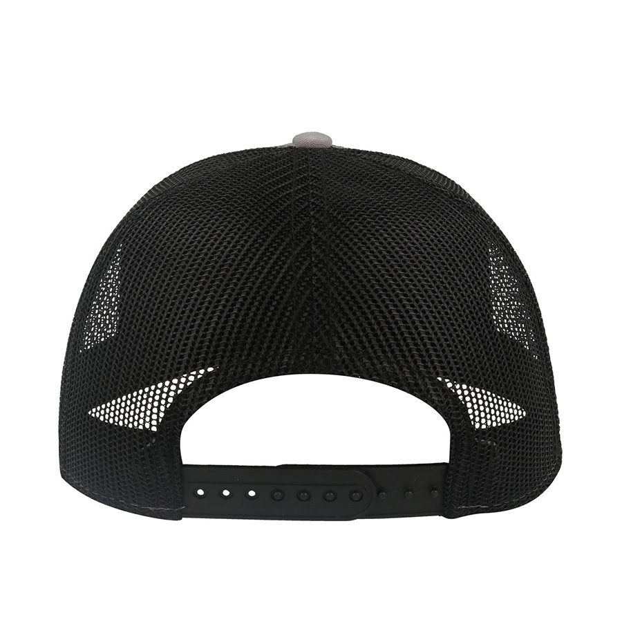 Бейсболка "RAPPER CANVAS", 5 клиньев, серый/черный, пласт.заст, 100% хлопок,100% полиэстер, 260 г/м2