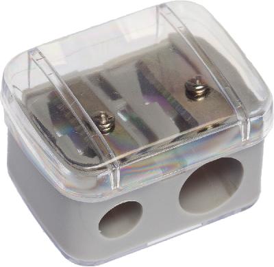 Точилка Dewal Beauty для косметического карандаша двойная,  3,5 х 3 х 1,5 см