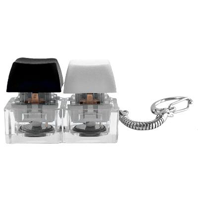 Брелок KeyDuo с LED подсветкой, чёрно-белый