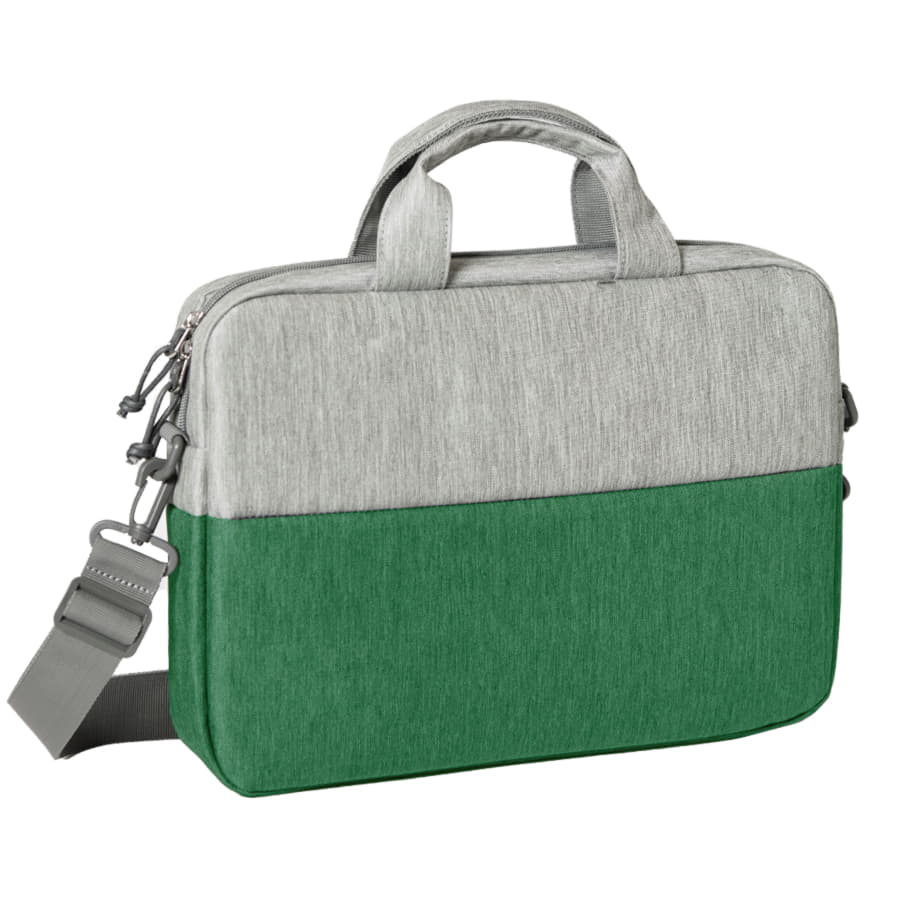 Конференц-сумка BEAM NOTE, серый/зеленый, 39х30х6.5 см, ткань верха:100% полиэсте, под-д:100%полиэст