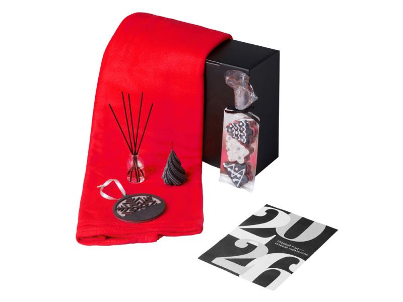 Подарочный набор Re:Home с пледом, свечой и диффузором