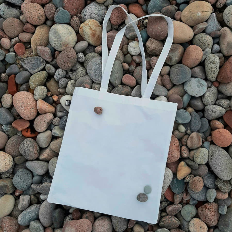 Сумка для покупок "Frilend", белая, 41x37 см, 100% полиэстер RPET