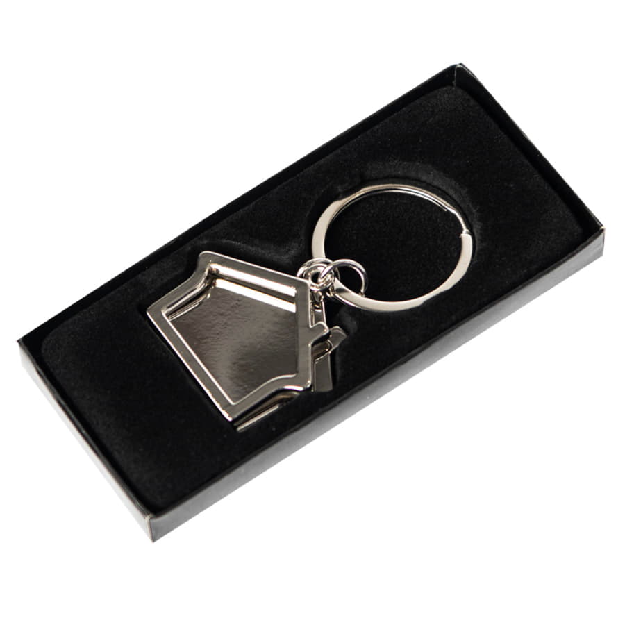 Брелок  "Домики", 3х2,5х0,2 см, металл