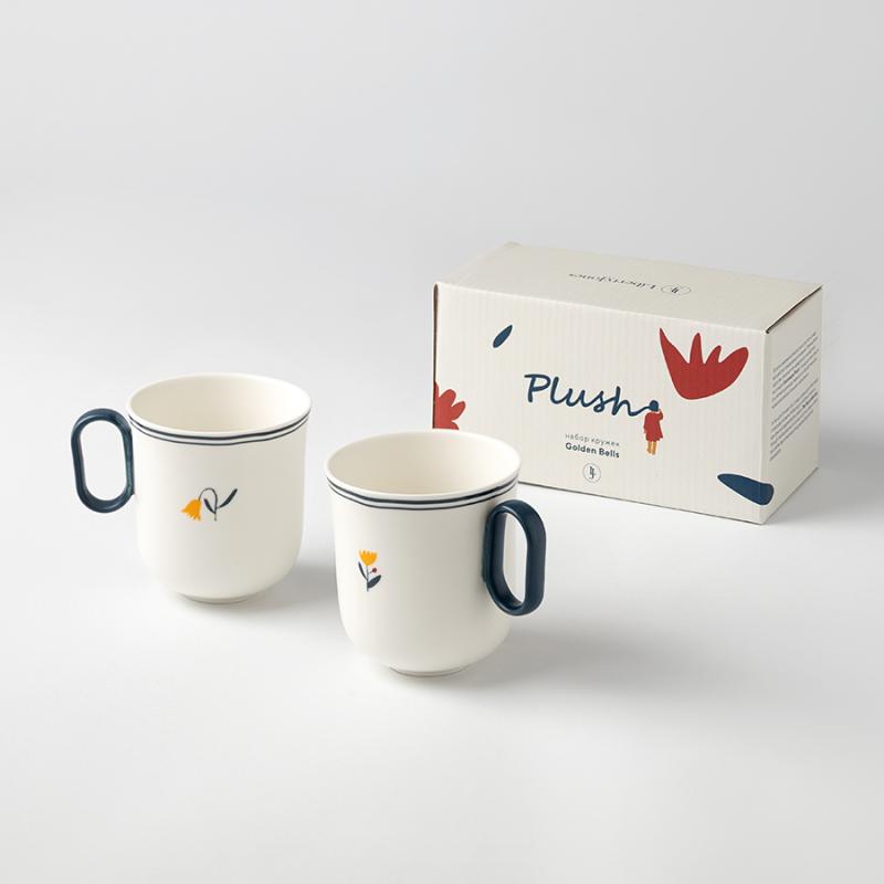 Набор кружек plush, golden , 350 мл, 2 шт.