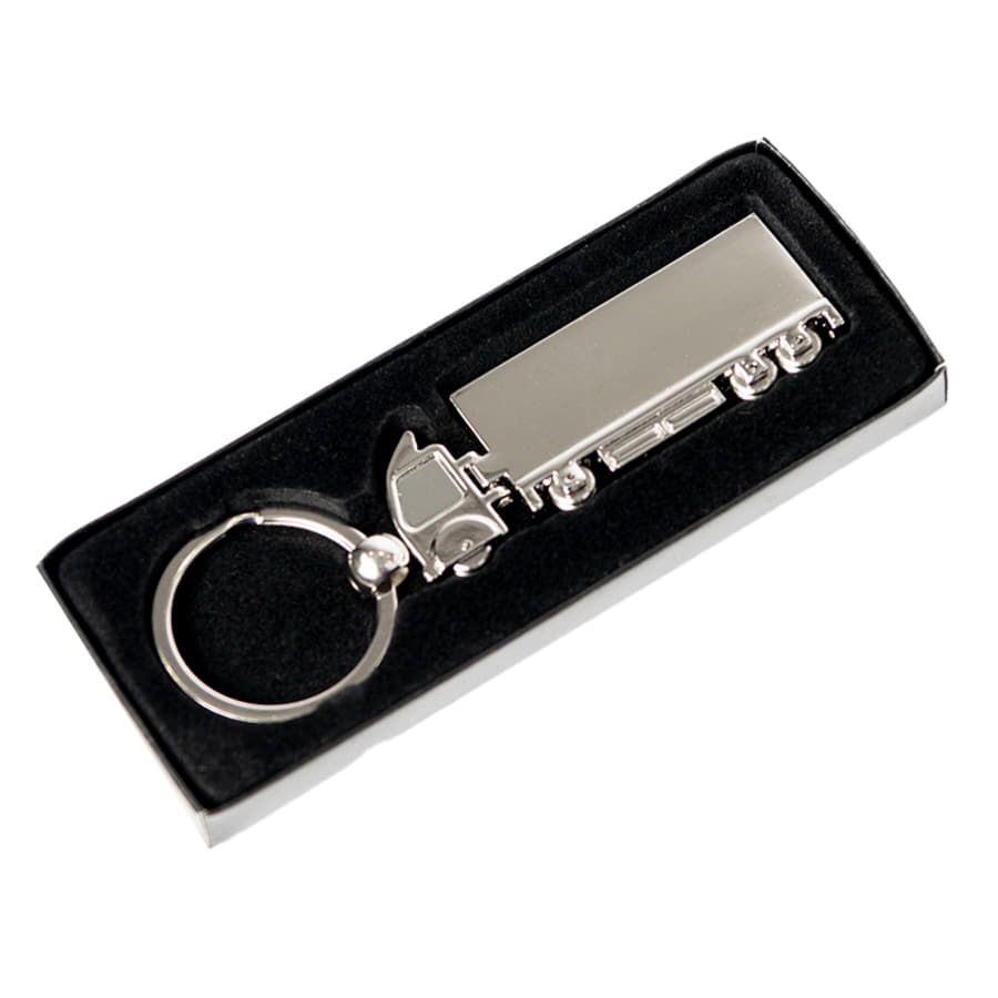 Брелок  "Грузовик", серебристый, 10,7х2,6х0,6 см, металл