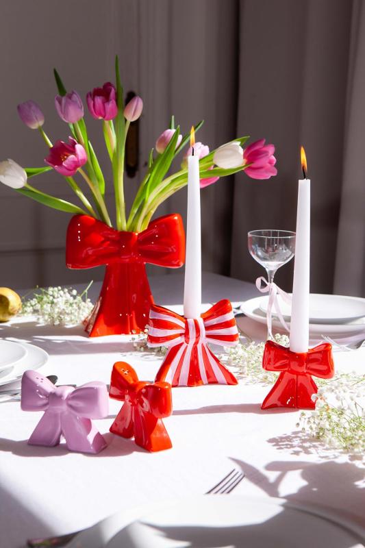 Подсвечник bow, 11х12х5 см, красно