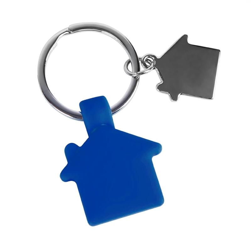 Брелок "HOME", зеленый, 3х3,5х0,6см,металл, силикон