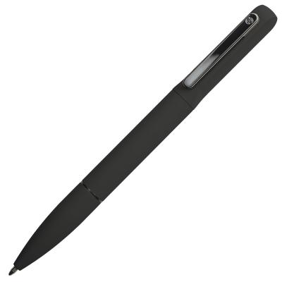 Ручка шариковая NEO с подсветкой после гравировки, soft touch, красный/темно-серый, металл/пластик