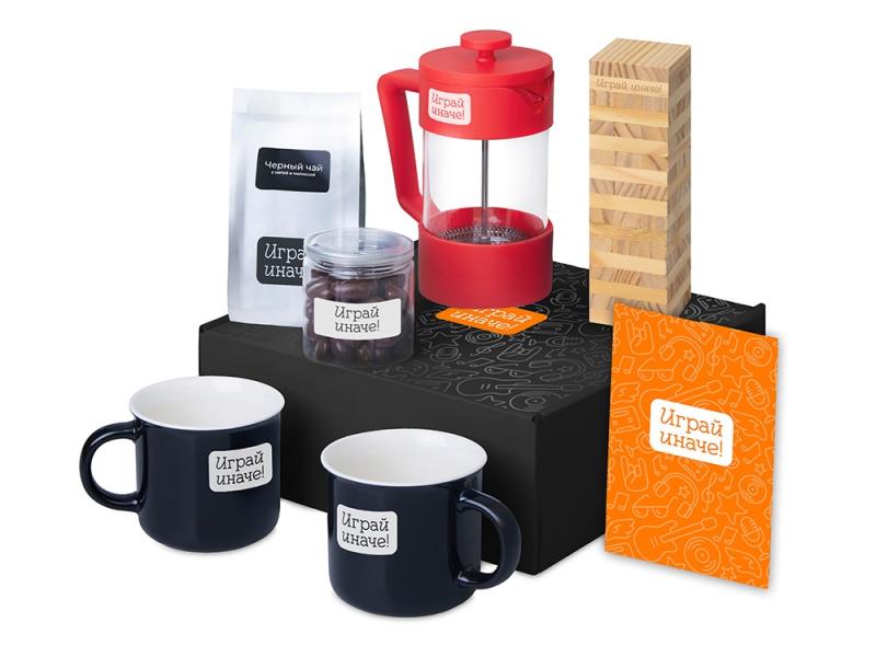 Подарочный набор Re:y. Together  с френчпрессом, кружками и дженгой