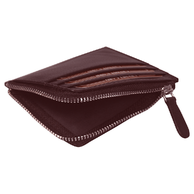 Универсальный футляр для кредитных карт и монет (картхолдер) leather Hill на молнии горизонтальный из натуральной кожи