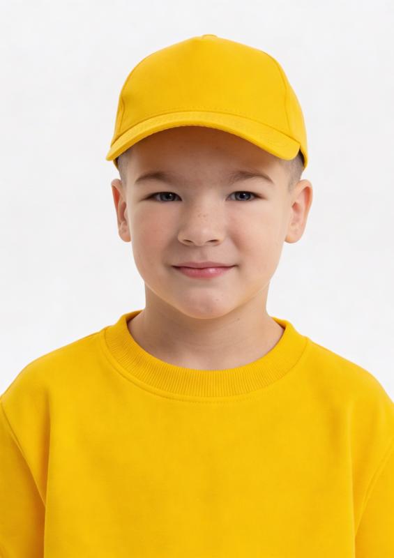 Бейсболка детская STAN 5 клиньев хлопок 150, 10J, Жёлтый (12)