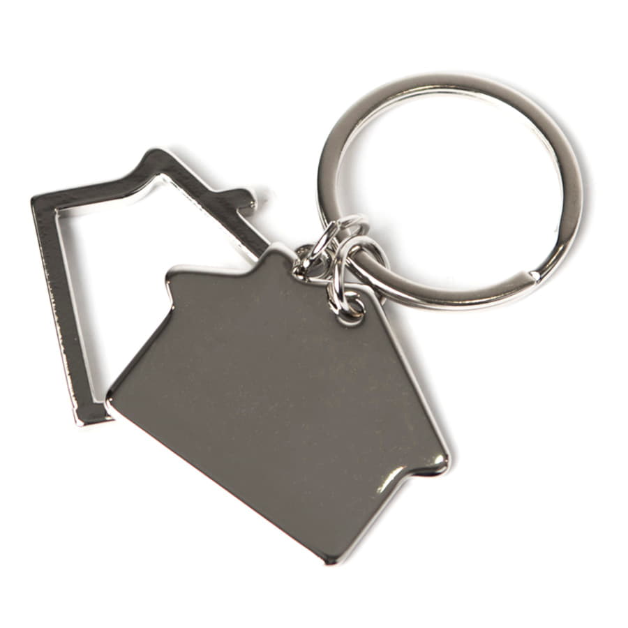 Брелок  "Домики", 3х2,5х0,2 см, металл