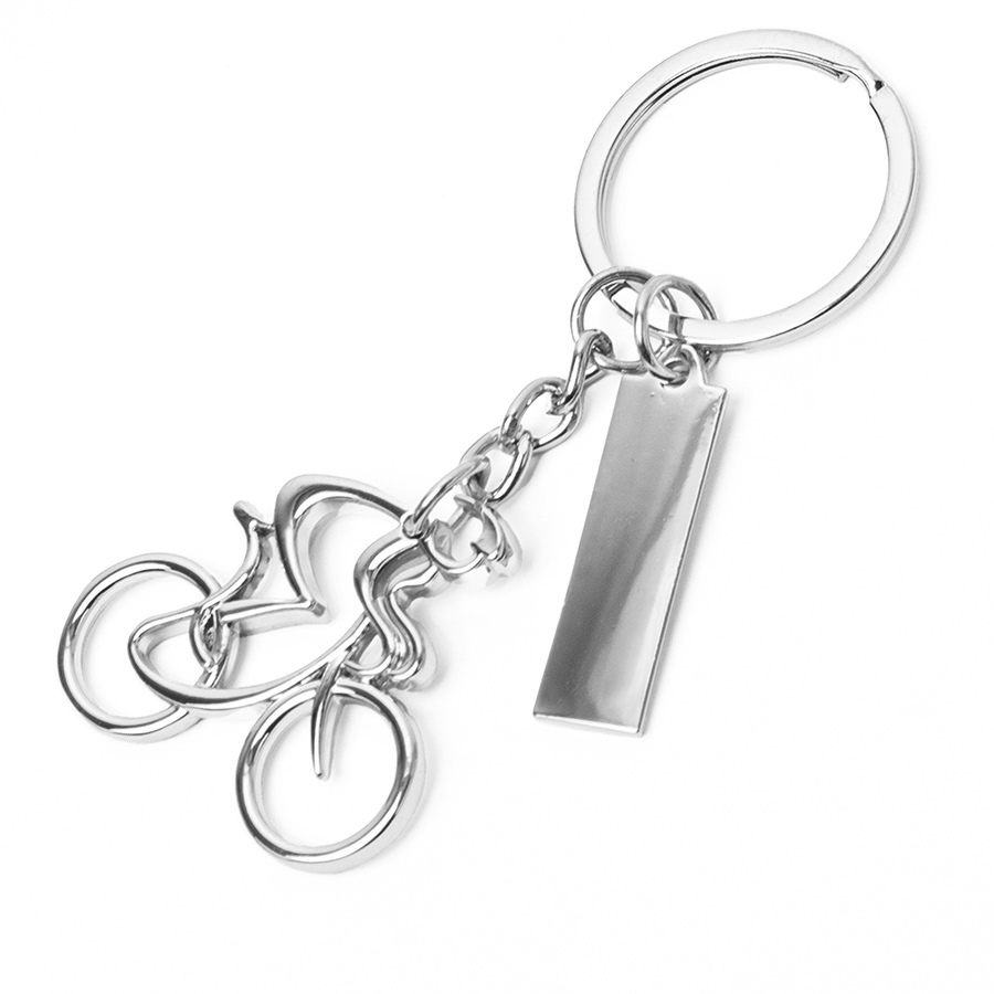 Брелок SILV CYCLIST, 4,0 x 4,0 x 0,4 см, металл