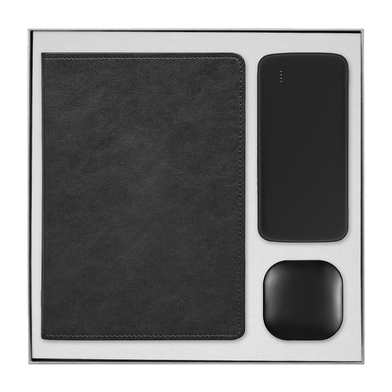 Набор подарочный Solution Prestige Trio (Ежедневник, беспроводной аккумулятор, зарядный кабель)