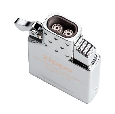 Газовый вставной блок для широкой зажигалки Zippo, двойное турбо пламя, нержавеющая