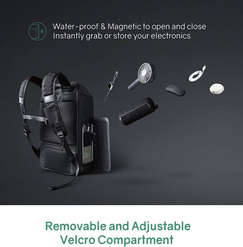 Рюкзак KORIN FlipPack 47х30х17 см, черный