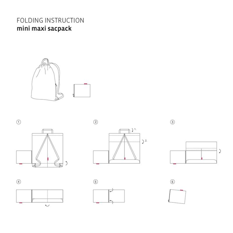 Рюкзак складной mini maxi sacpack paisley ruby