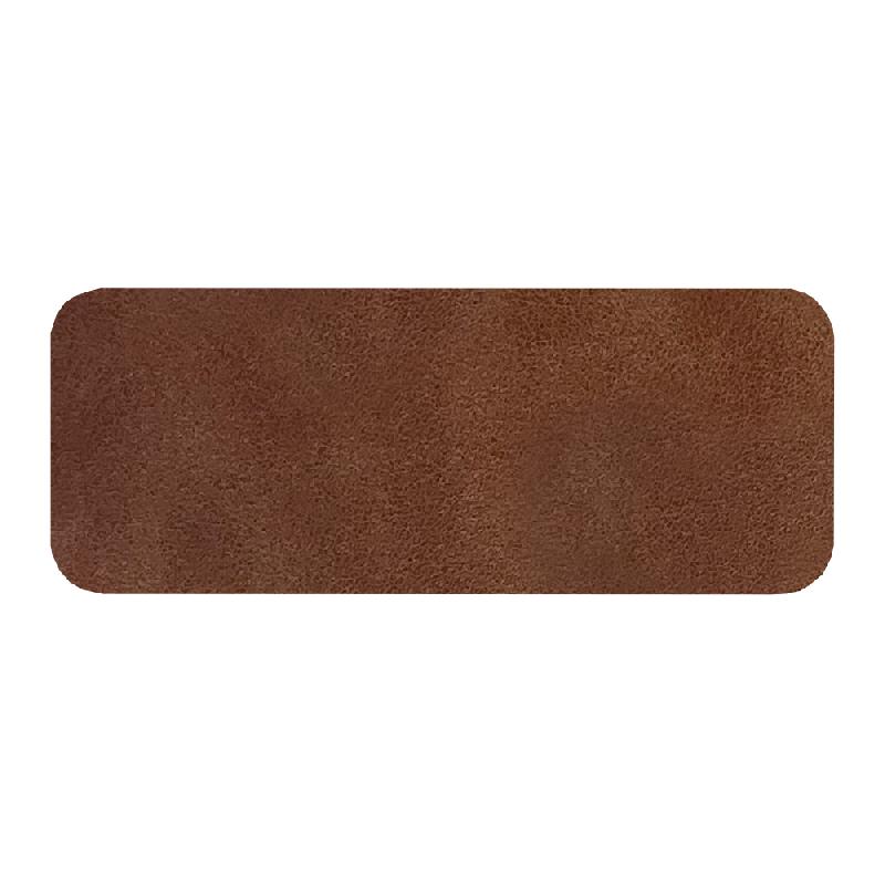 Шеврон Rectangle Smooth Leather размер 75*29 мм, со скругленными углами